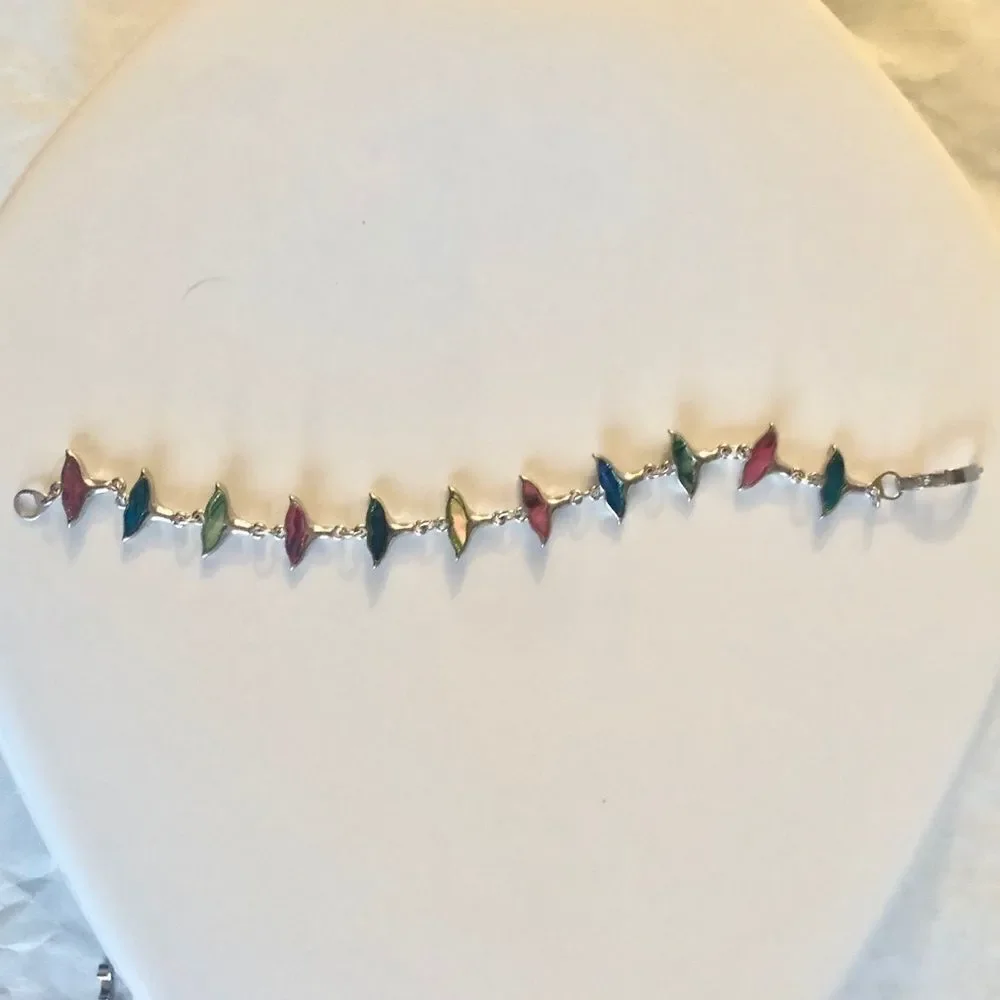 💝Bracelet with Fish Tails in silver tone